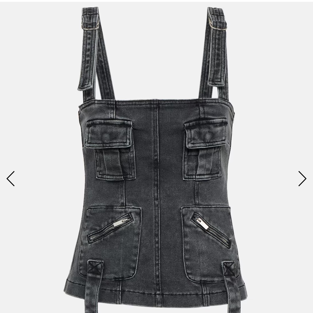 Blumarine corset denim top